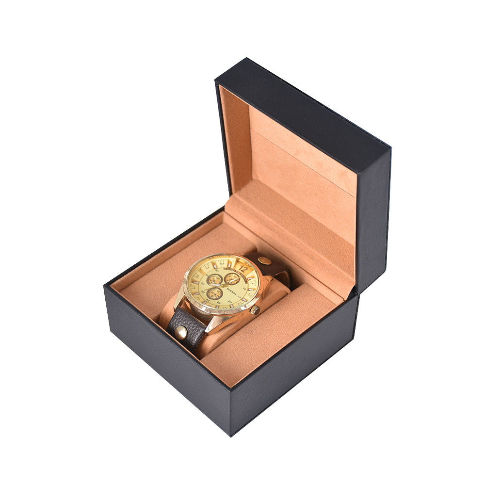Cajas para un solo reloj de PU de color naranja