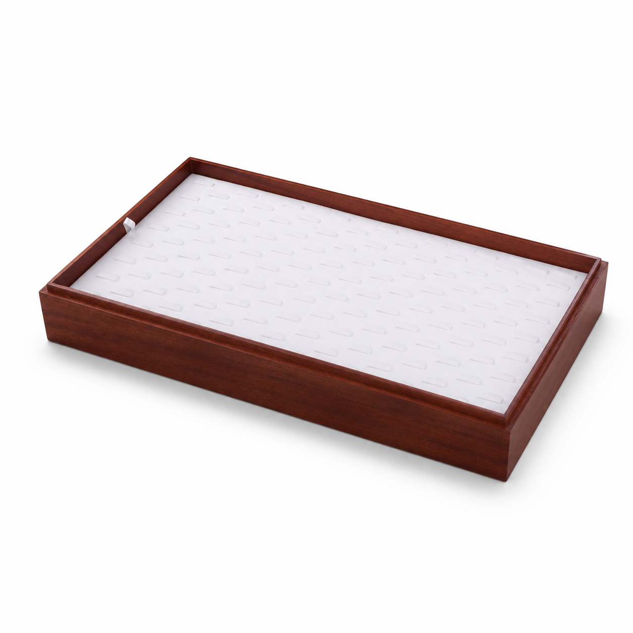 128-Slot Wooden Ring Organizer Tray with White Steel Clip Insert – Jeweller Buy