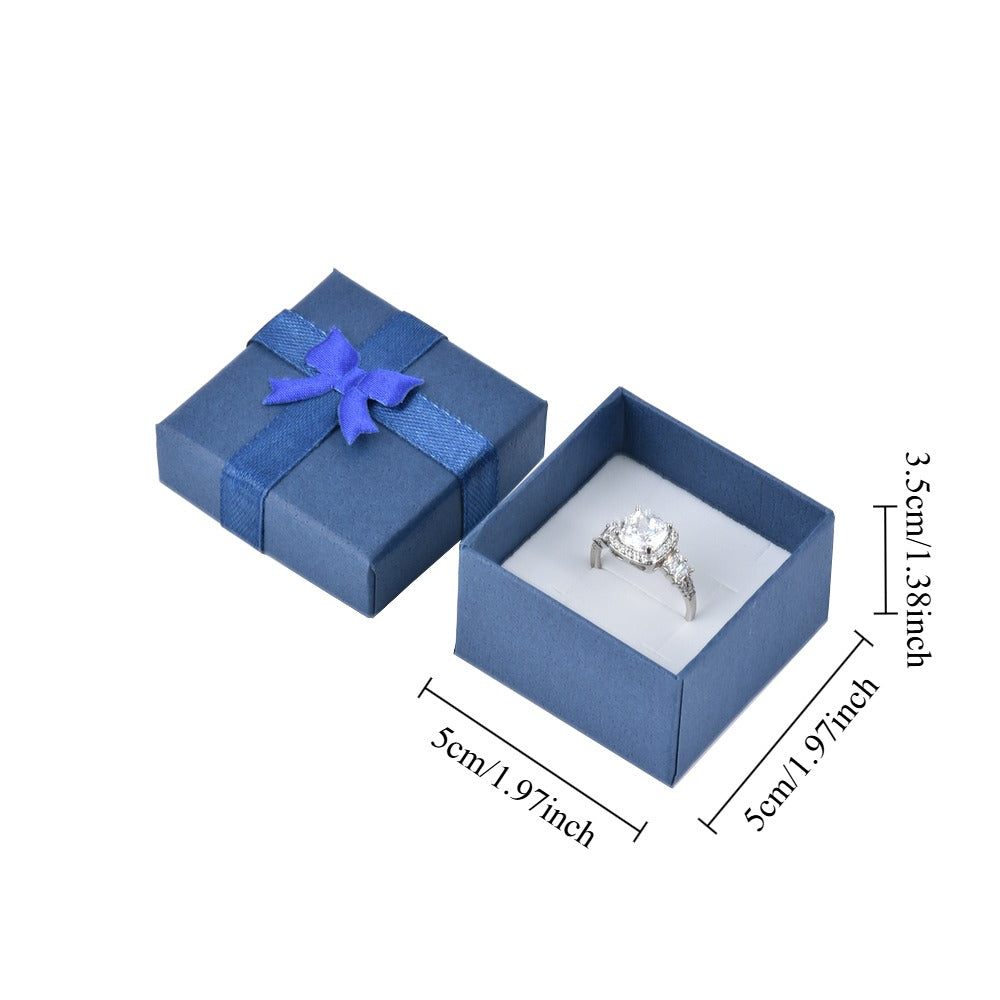 24Pcs (B10-22-B) Blue Fashion Ring Boxes