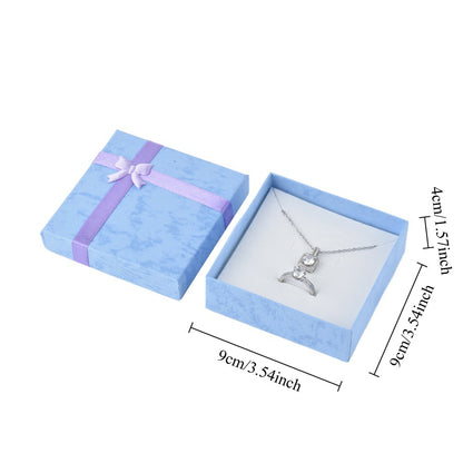 12Pcs (B10-44-PB) Light Blue Fashion Necklace  Boxes