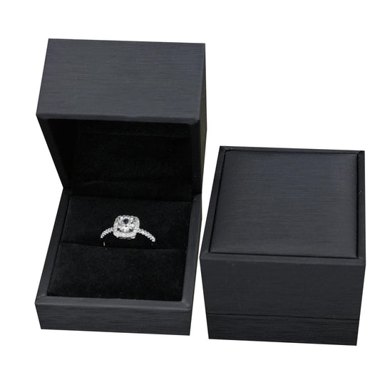 Classic PU Black Jewelry Boxes