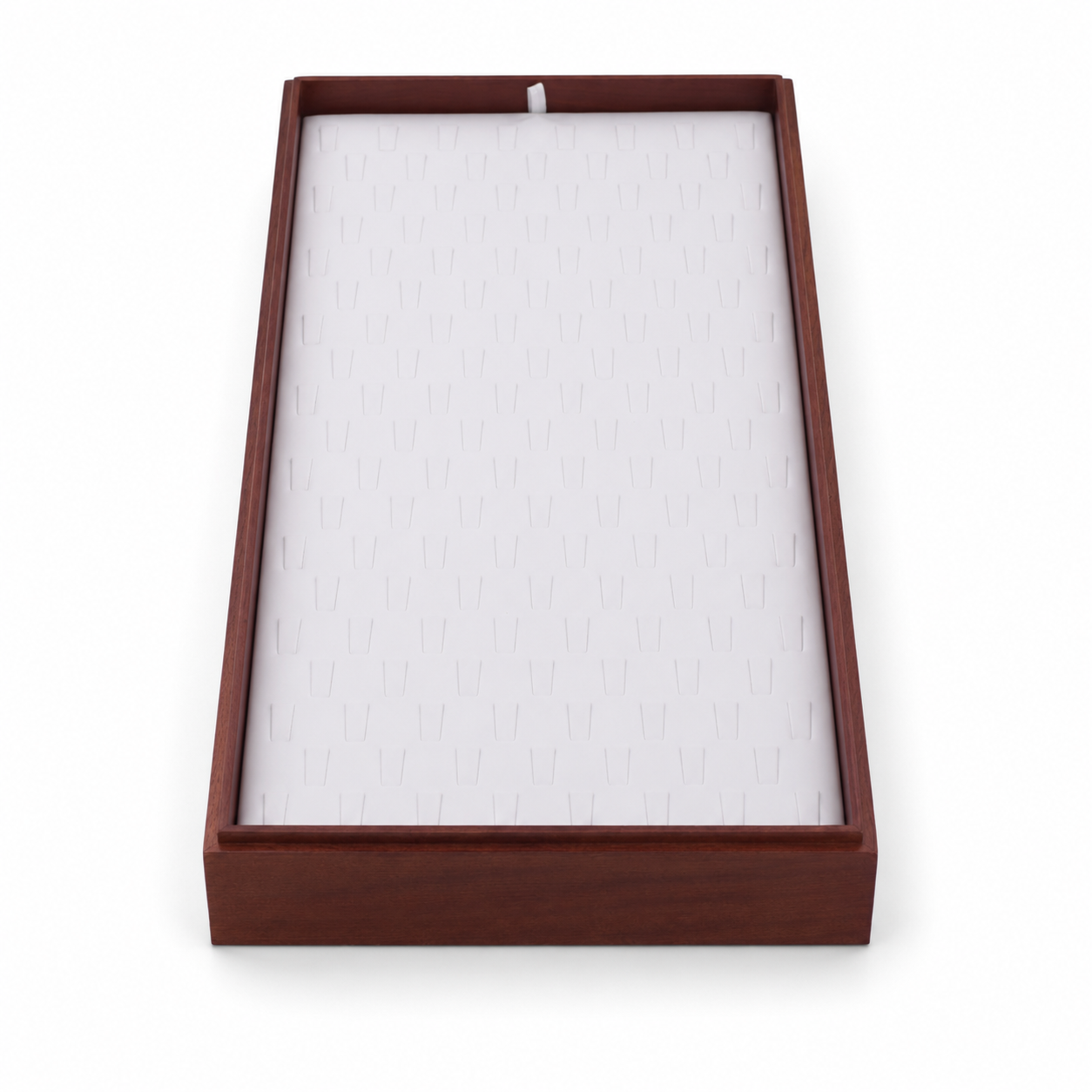 128-Slot Wooden Ring Organizer Tray with White Steel Clip Insert – Jeweller Buy