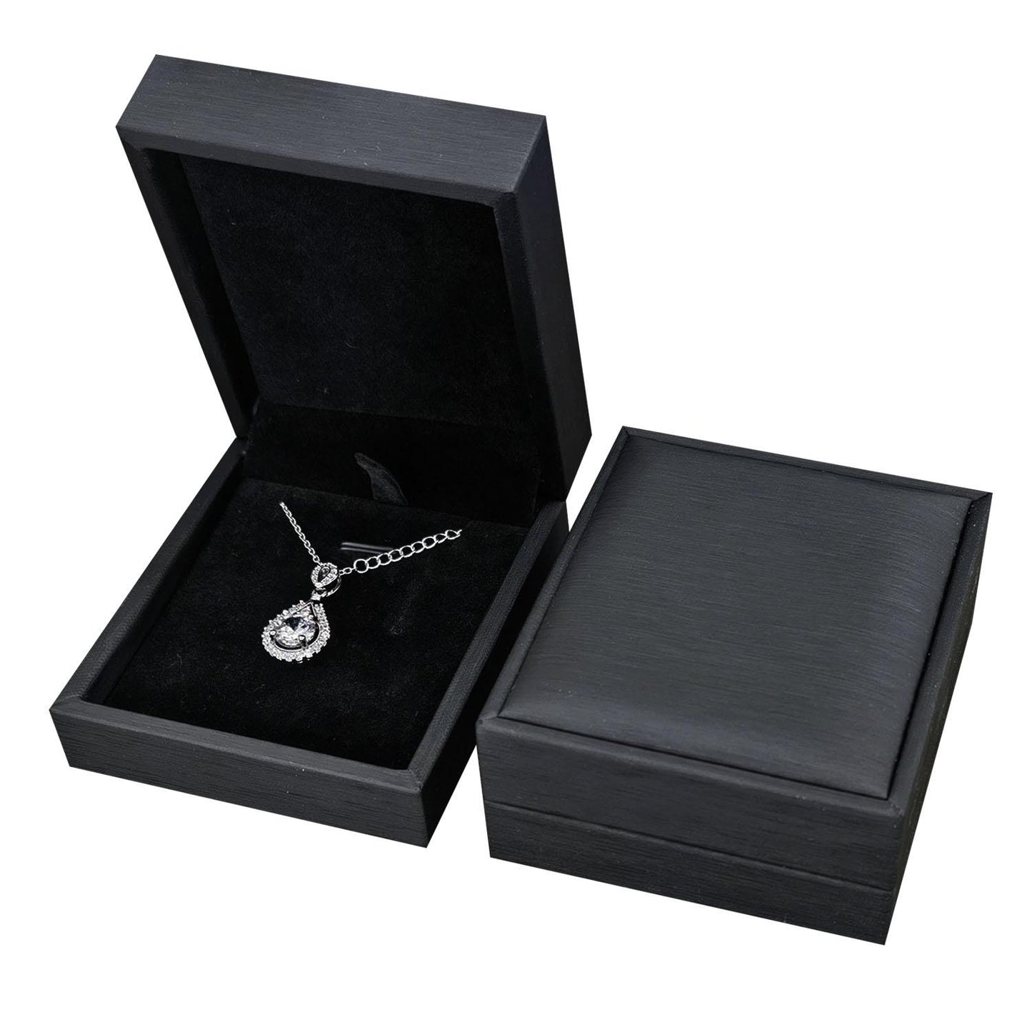 Classic PU Black Jewelry Boxes