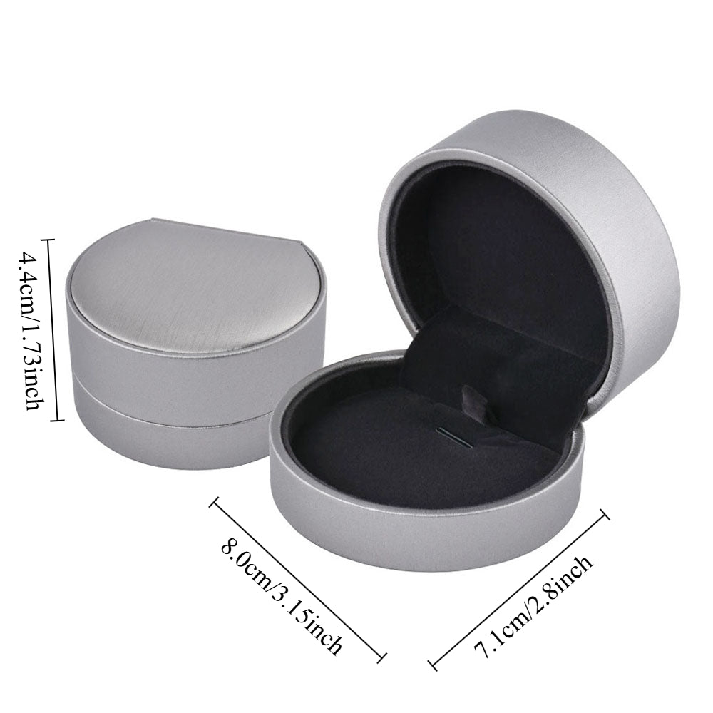 Round PU Pendant Earring Necklace Boxes, Price for 12 PCS