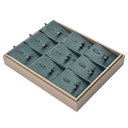 PU Jewelry Display Earring Ring Tray with 9 Grids