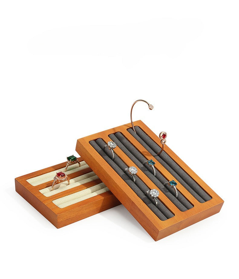 Solid Wood Jewelry Display Stand for Rings & Bracelets