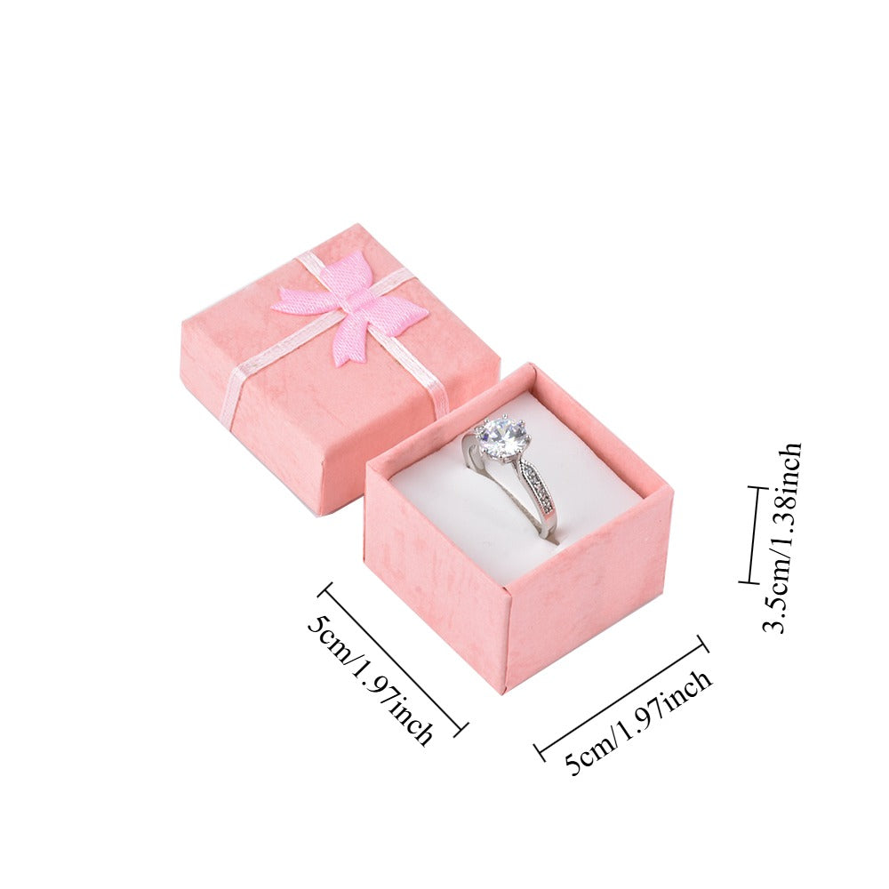 24Pcs (B10-22-PEA) Pink Fashion Ring Boxes