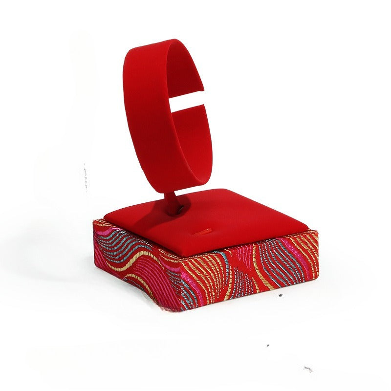 Red Jewelry Display Stand for Gold & Jewelry, Window Showcase Organizer