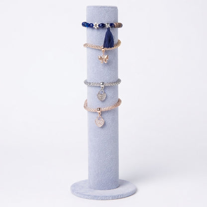 Velvet Cylindrical Bracelet Display Stand - Jewelry Tower Holder