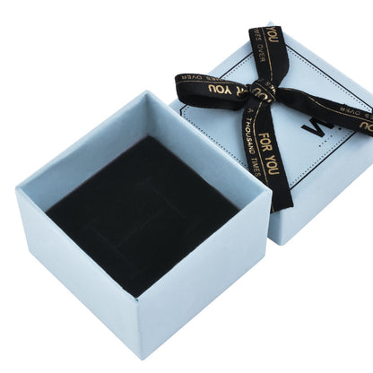 B1522-X7 Fashion 6 Colors Ring Boxes with Ribbon, Price for 24 PCS.