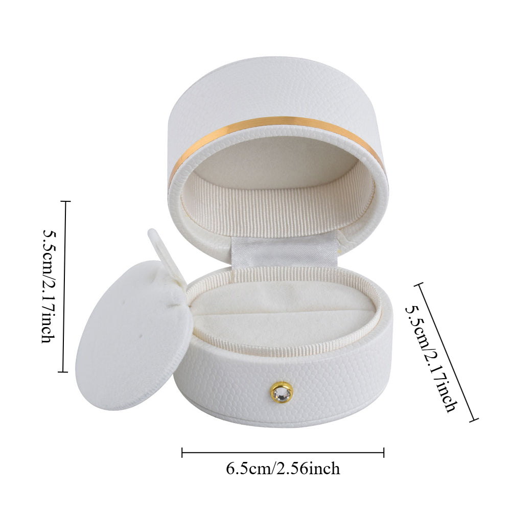 White Oval Luxury Jewelry Box, Price for 12 Pcs