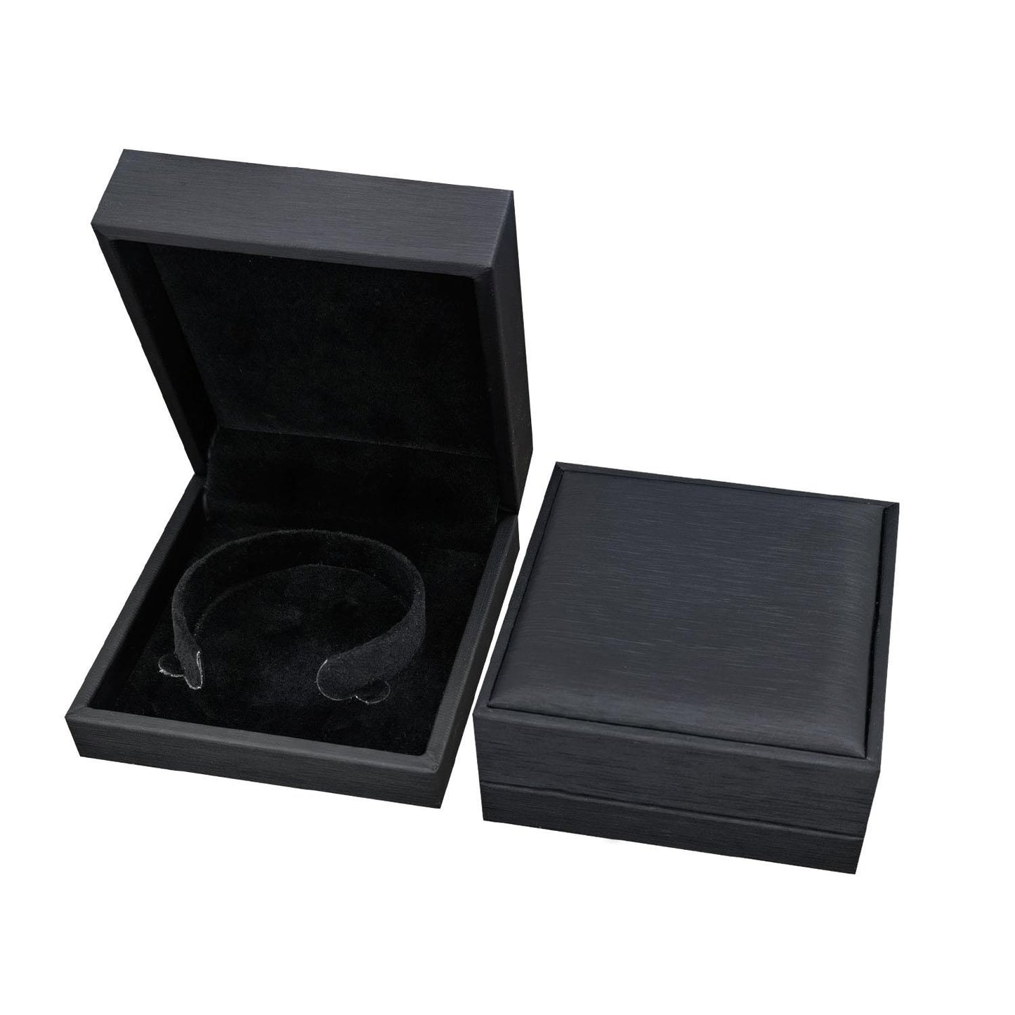 Classic PU Black Jewelry Boxes