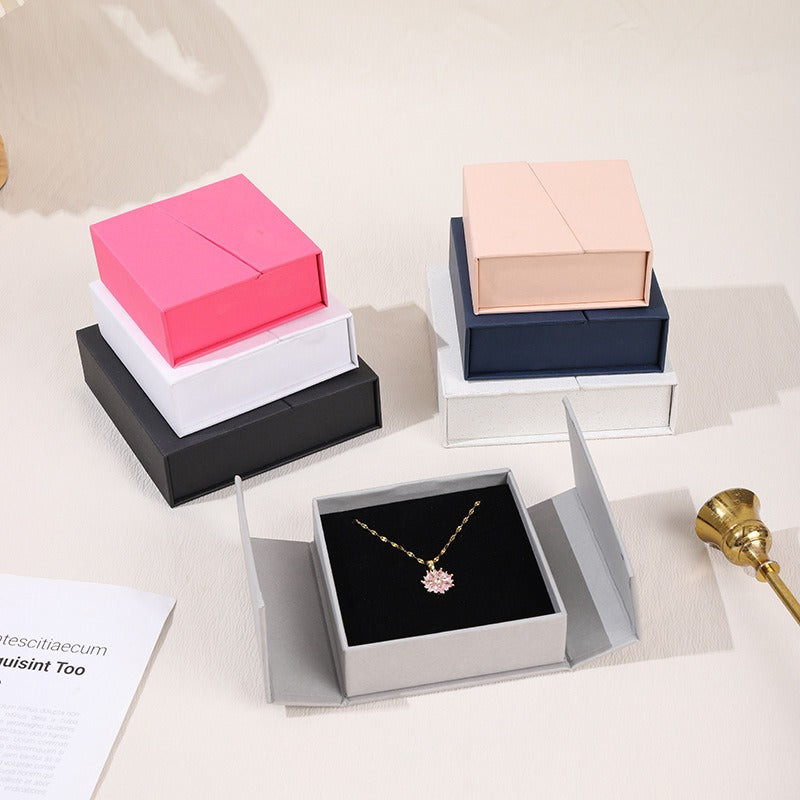 Multi-color double-opening magnetic jewelry box presentation