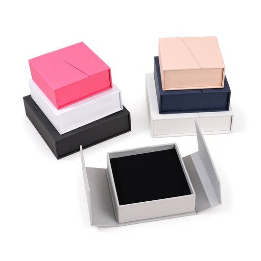Multi-color double-opening magnetic jewelry box presentation