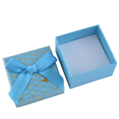 B1522-X1 Fashion Cardboard 6 Color Ring Jewelry Box With Bow Tie, Price For 24Pcs.