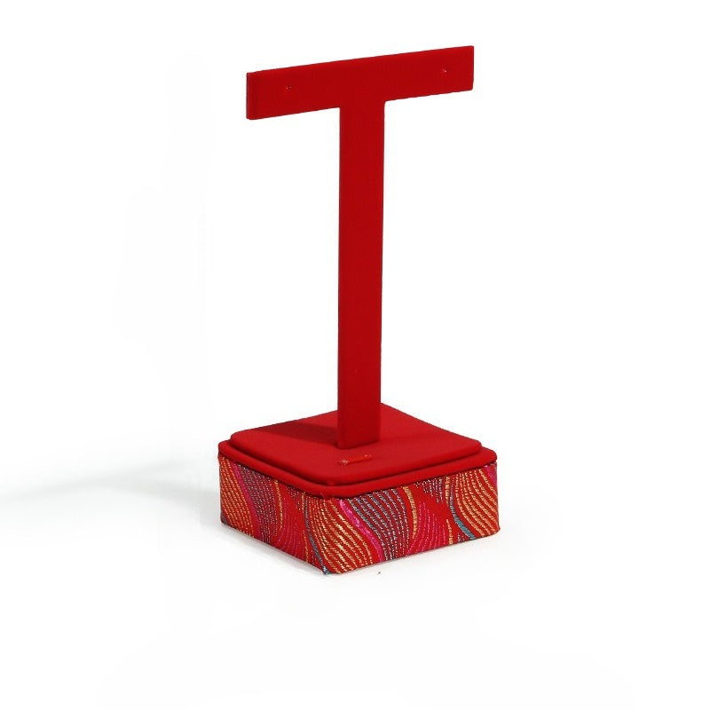 Red Jewelry Display Stand for Gold & Jewelry, Window Showcase Organizer