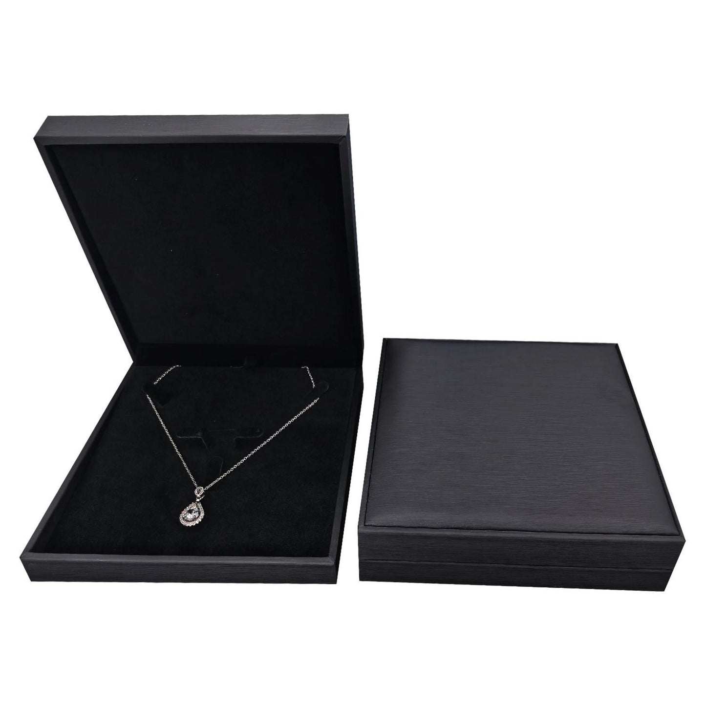 Classic PU Black Jewelry Boxes