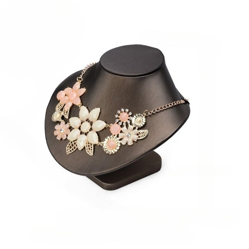 Black & Beige PU Leather Jewelry Display Set - Modular Counter Stand with Busts, Ring, Earring & Bracelet Holders