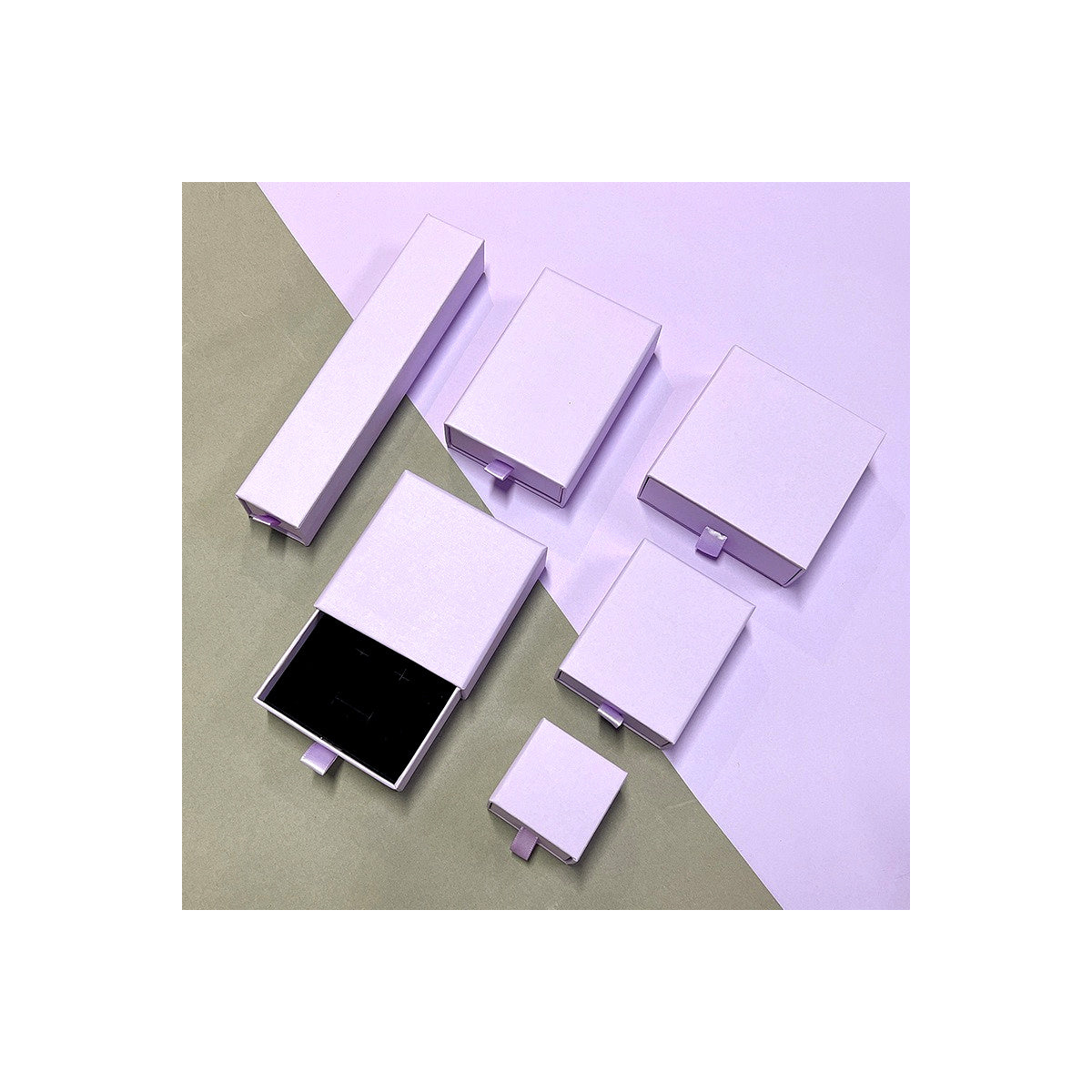 Custom sliding drawer jewelry box product view 2