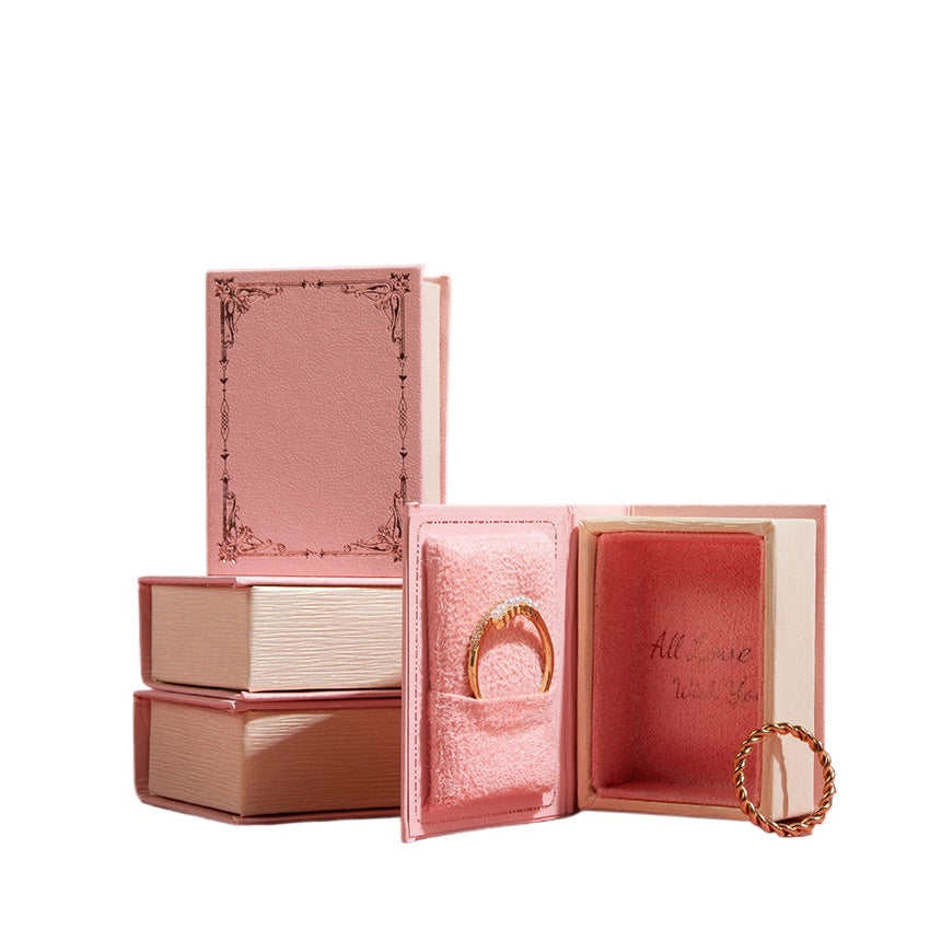 Retro Jewelry Book Shape Box