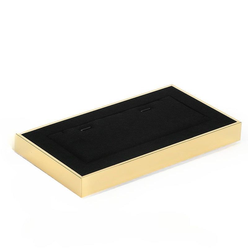 Black Microfiber Jewelry Display Set for Necklace, Ring & Earring Stand