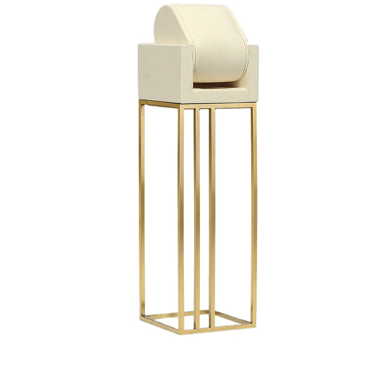 New Luxury Watch Display Set | Metal & Beige Stand for Store Window & Live Streaming