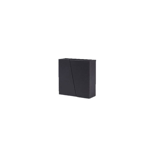 Black double-opening magnetic jewelry box on a pure white background