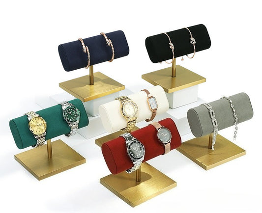 High-End Vertical Metal Watch & Bracelet Display Stand for Jewelry Retail