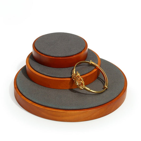 Round Solid Wood Jewelry Storage & Display Tray