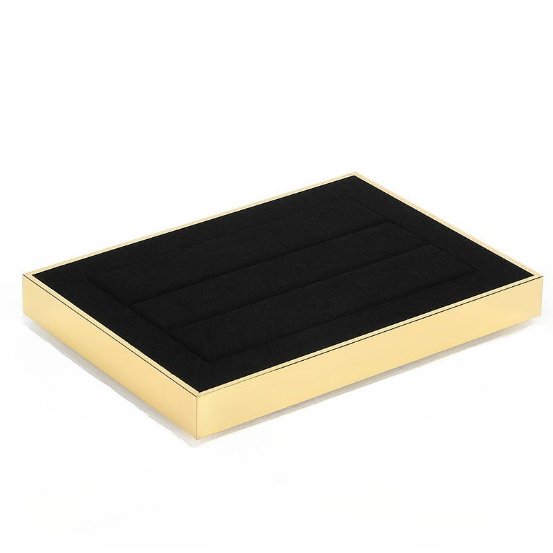 Black Microfiber Jewelry Display Set for Necklace, Ring & Earring Stand