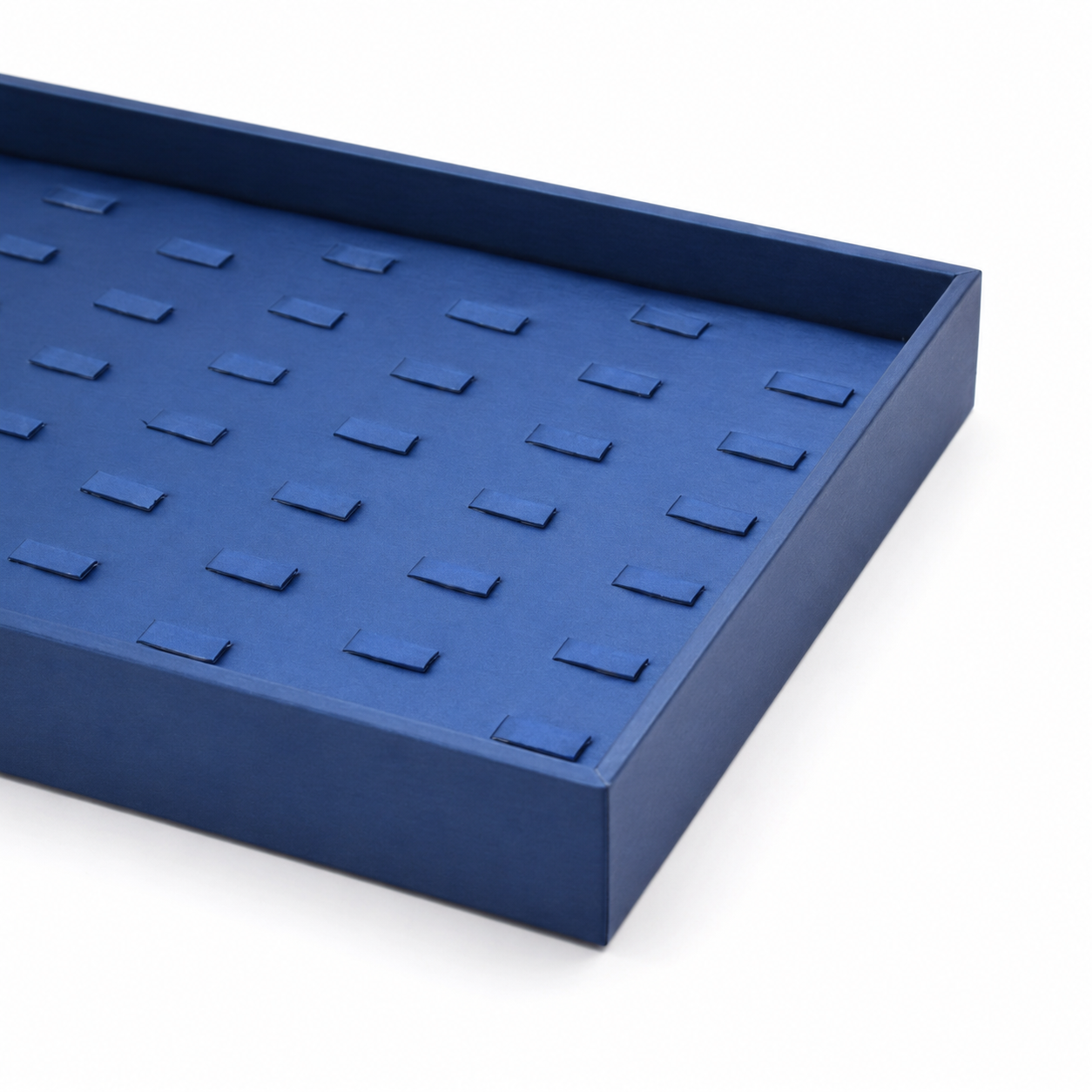 Blue 65-Position Ring Tray – 19.02 in Jewelry Display | Jeweller Buy