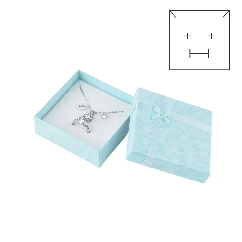 blue necklace front