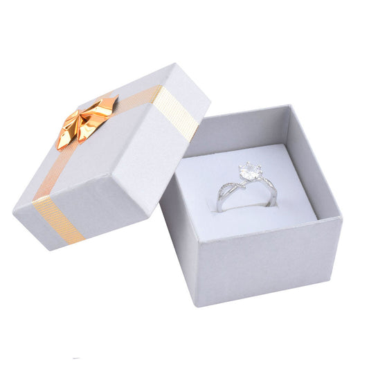 B09 Fashion Silver Cardboard Jewelry Boxes