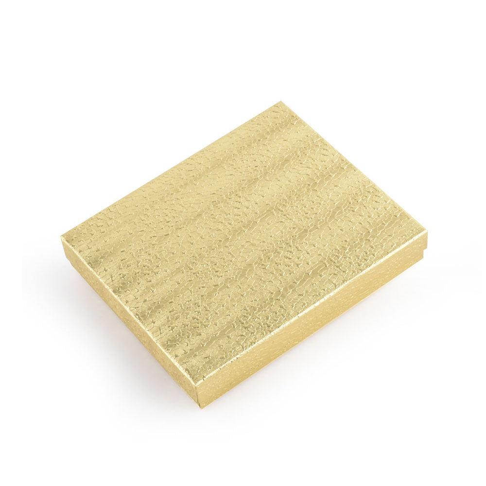 BX2865 Gold Cotton Filled Boxes, Size：7 1/8*5 1/8*1 1/8 inch， Price For 100PCS