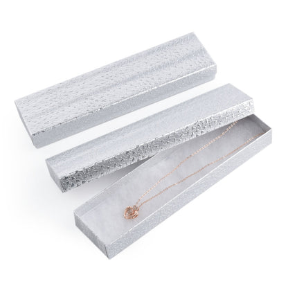 BX2882S Silver Cotton Filled Boxes, Size：8*2*1 inch, Price For 100PCS