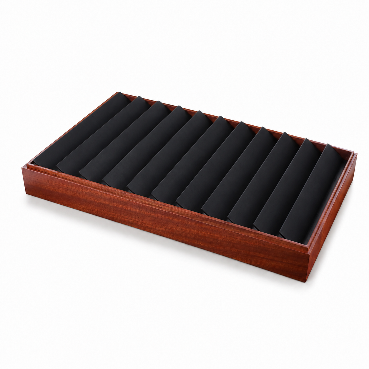 11-Slot Wooden Earring Display Tray with Black Interior – Jeweller Buy