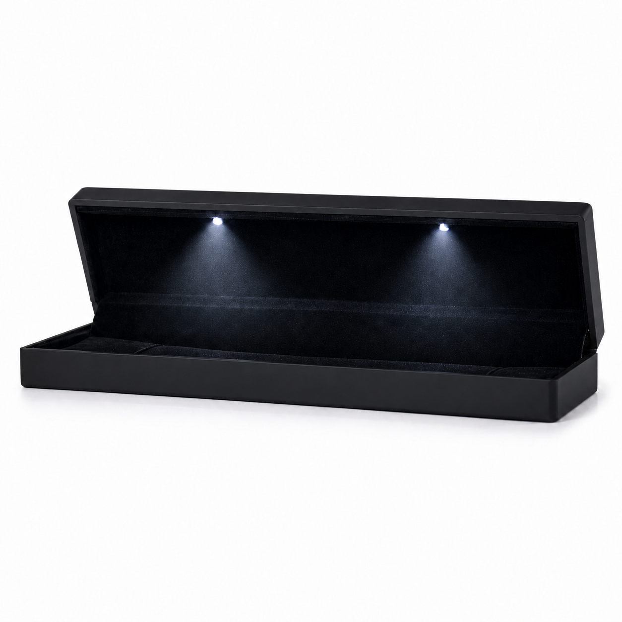 Black Bracelet Box with Dual LED Lights and Padded Interior – Jeweller Buy