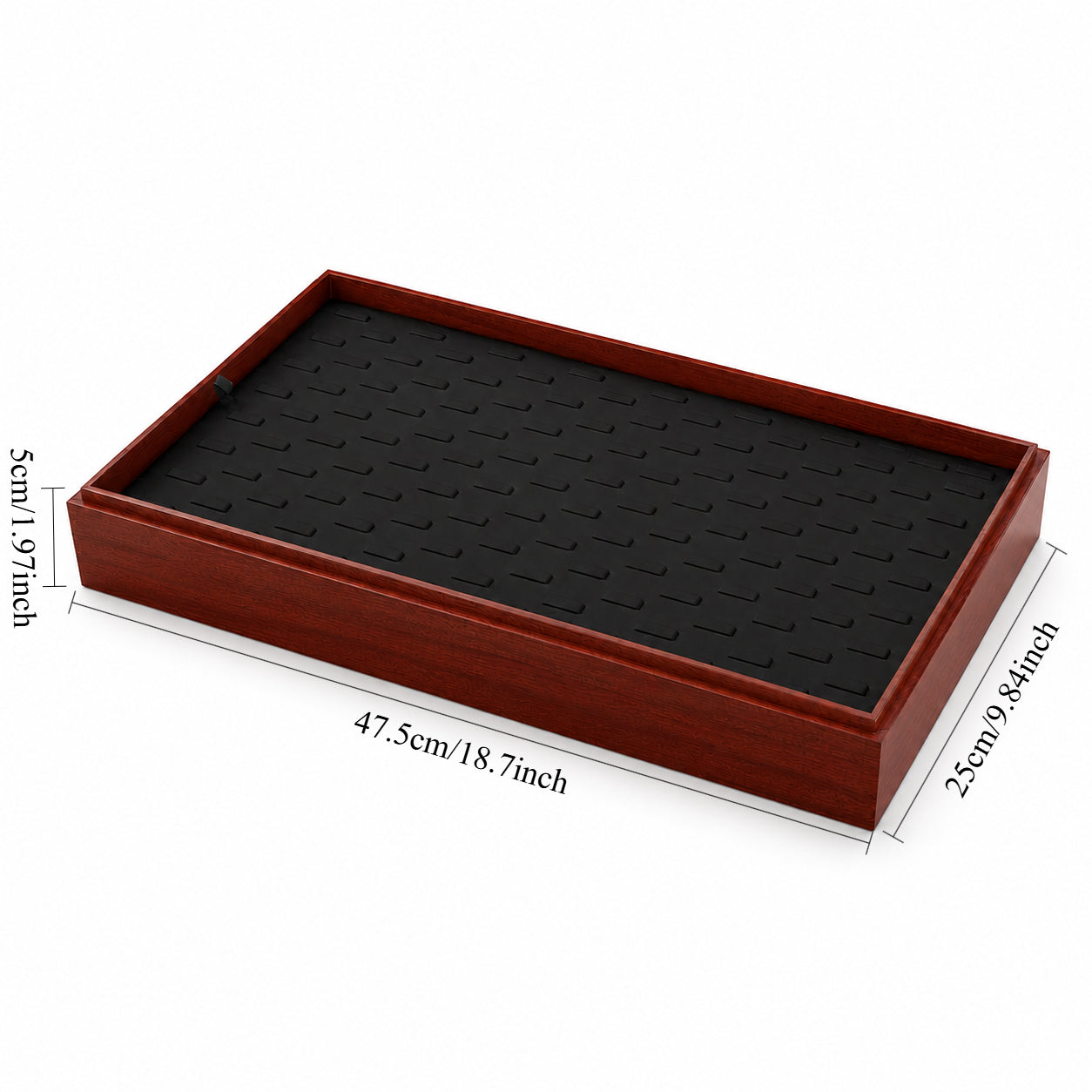 128-Slot Wooden Ring Display Tray with Black Steel Clip Insert – Jeweller Buy