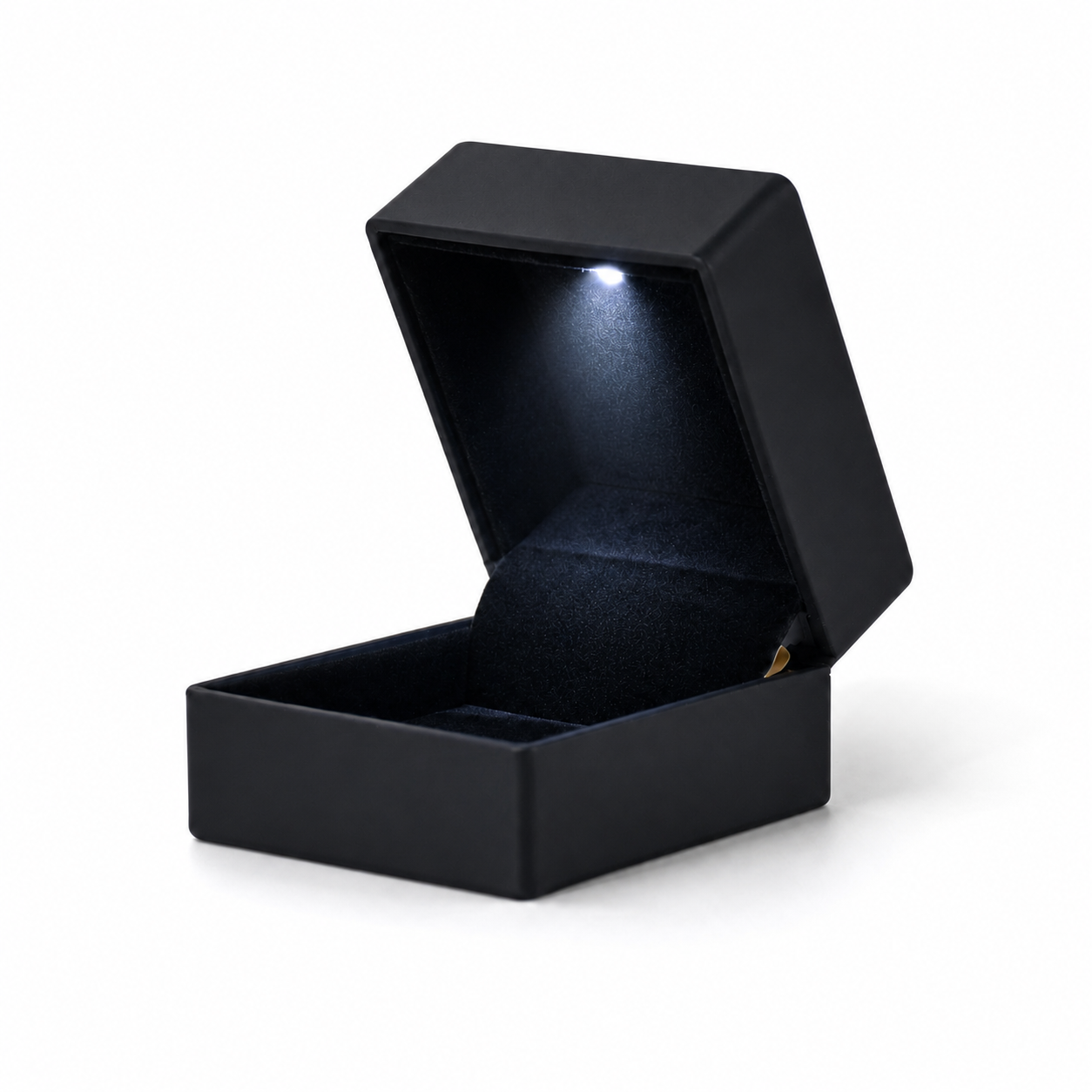 Black Plastic LED Ring Box with Velvet Interior – Jeweller Buy
