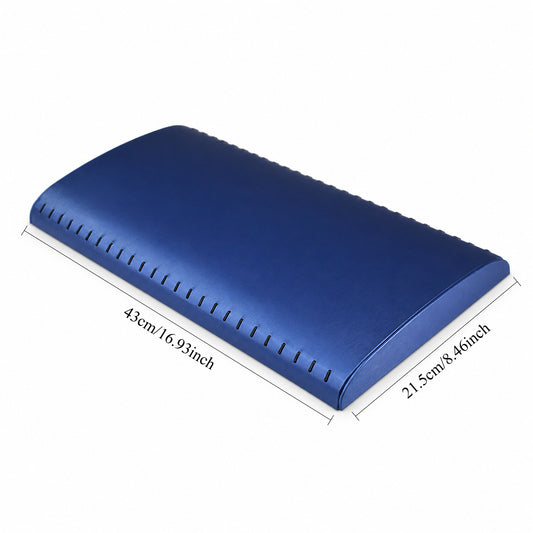 Blue 25-slot bracelet display tray with curved top and dimensions 43 x 21.5 cm