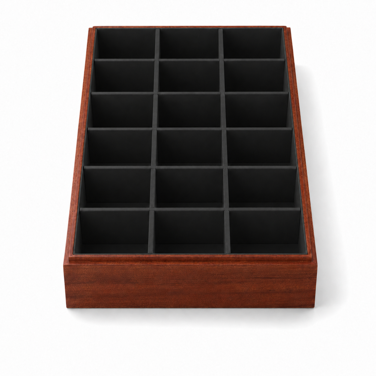 18-Compartment Wooden Watch Display Tray with Black Interior – Jeweller Buy