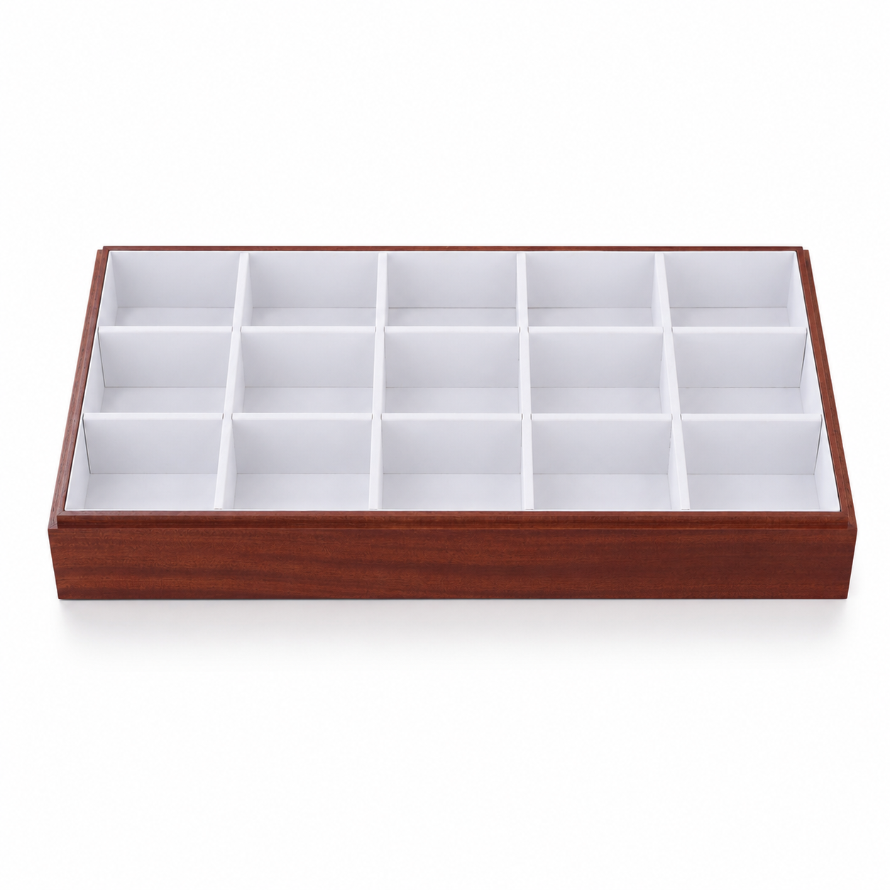 White 15-Compartment Wooden Bracelet and Watch Organizer Tray – Jeweller Buy