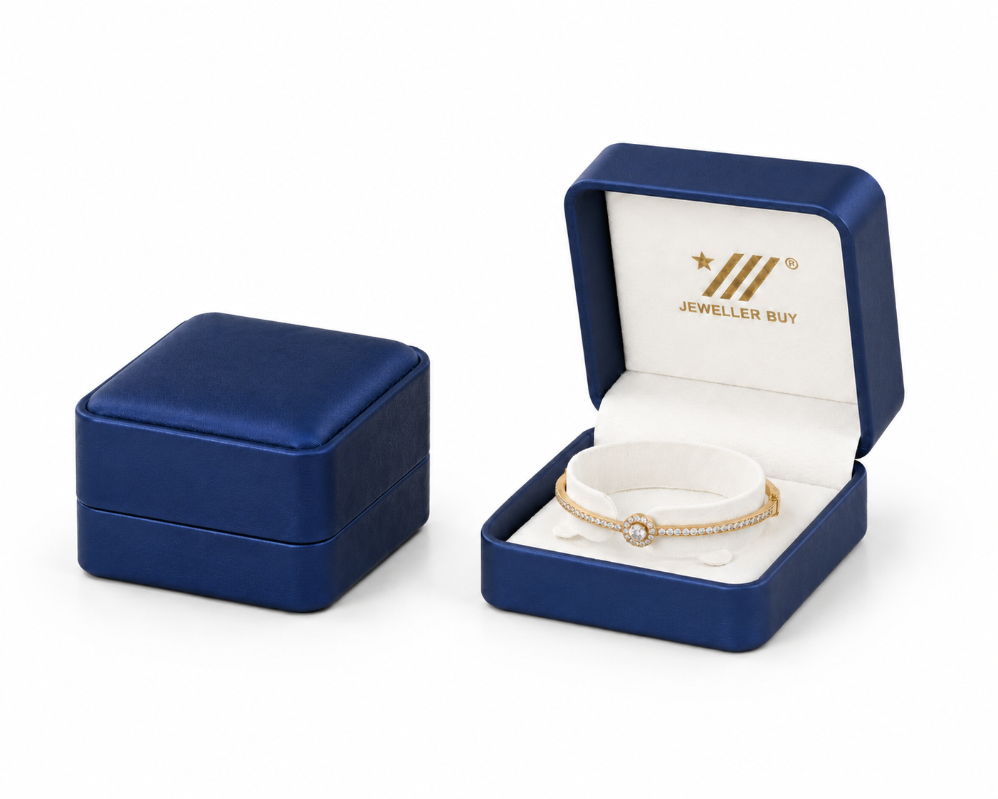 Blue PU Leather Bangle Box