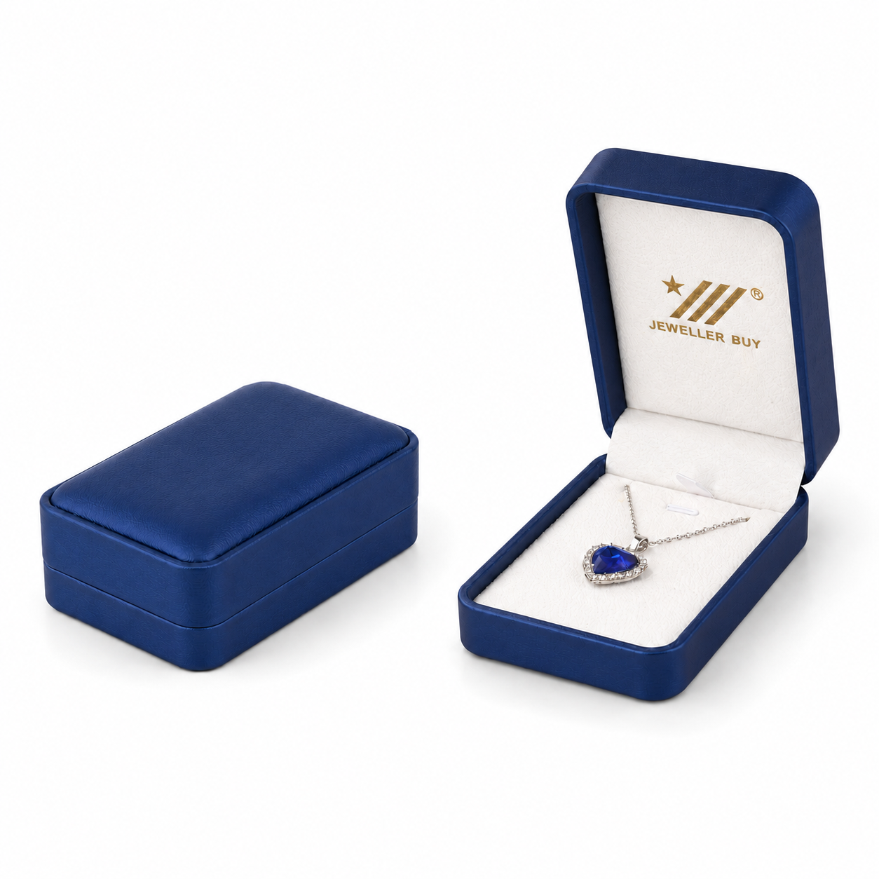 Blue PU Leather Necklace Box