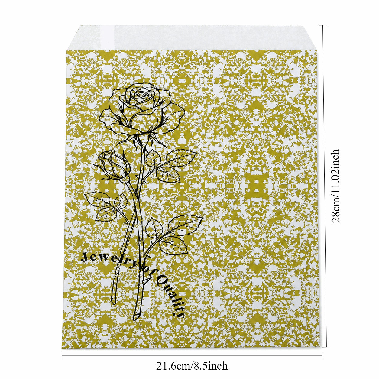 Golden Paper gift bag  Price For 100pcs, 8.5" × 11"