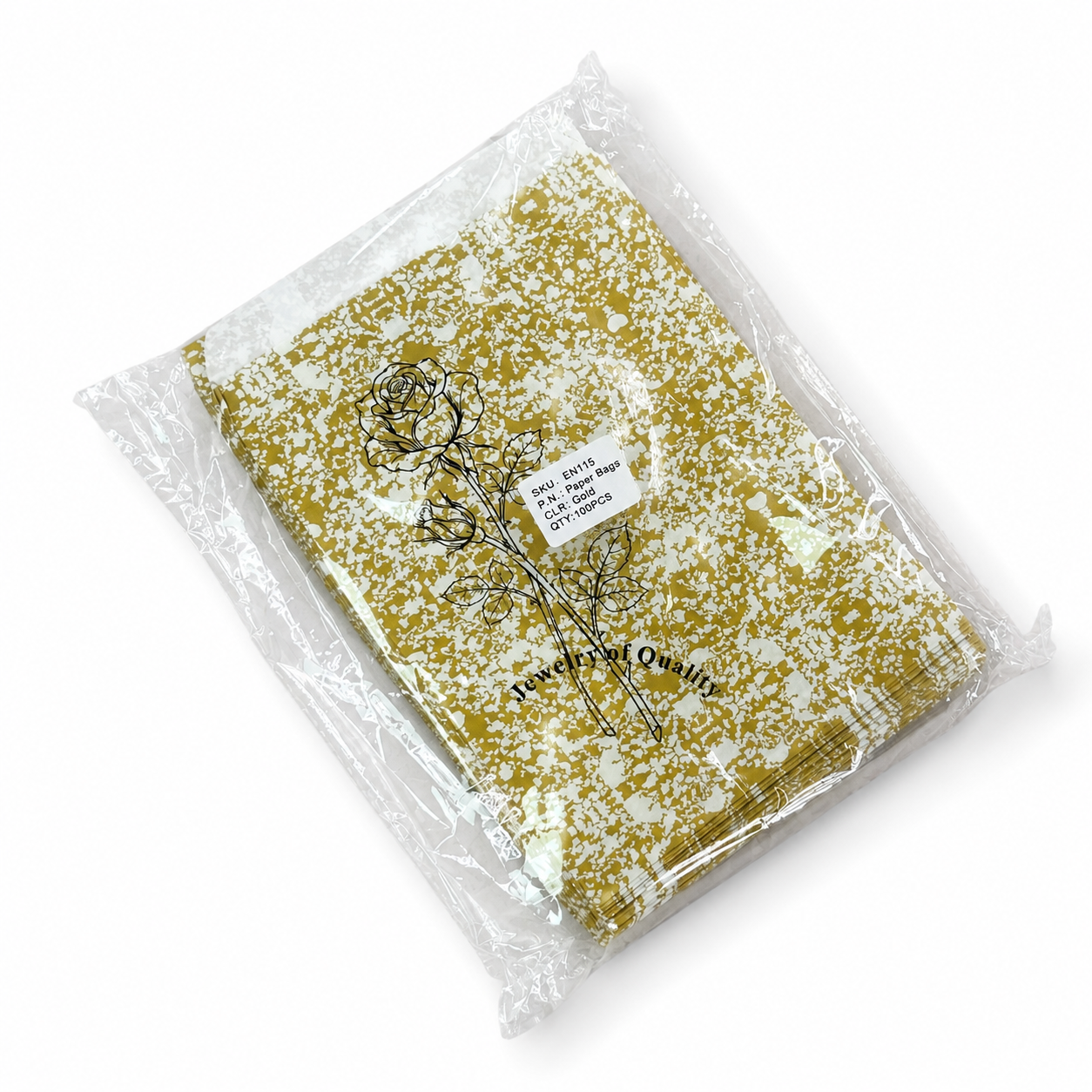 Golden Paper gift bag  Price For 100pcs, 6" × 9"