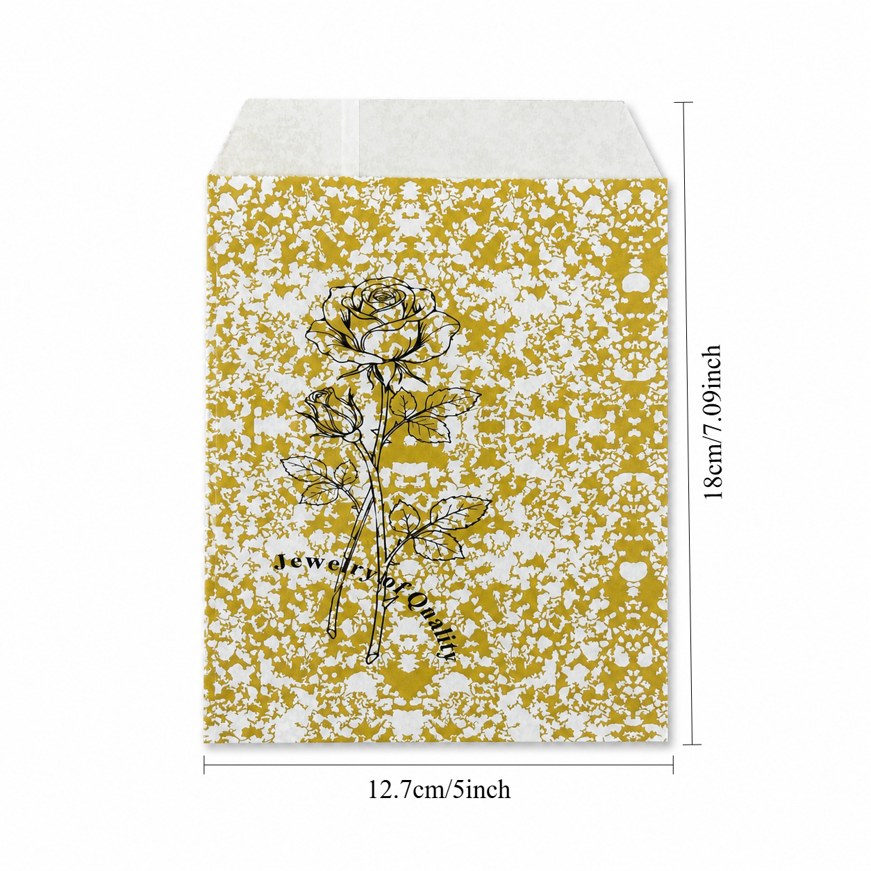 Golden Paper gift bag  Price For 100pcs, 5" × 7"