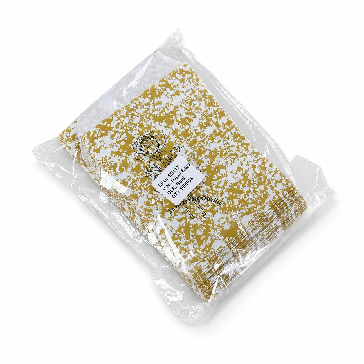 Golden Paper gift bag  Price For 100pcs, 4" × 6"