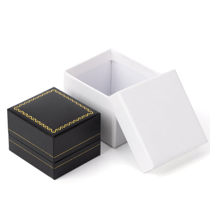 Black Pendant Box With Gold Trim For Man Women Wedding, Price For 24PCS