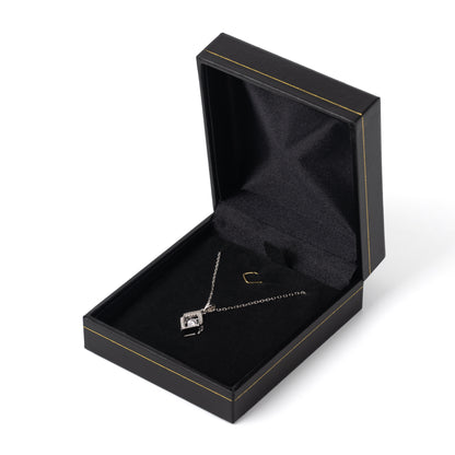 Black Pendant Box With Gold Trim, Price For 12PCS